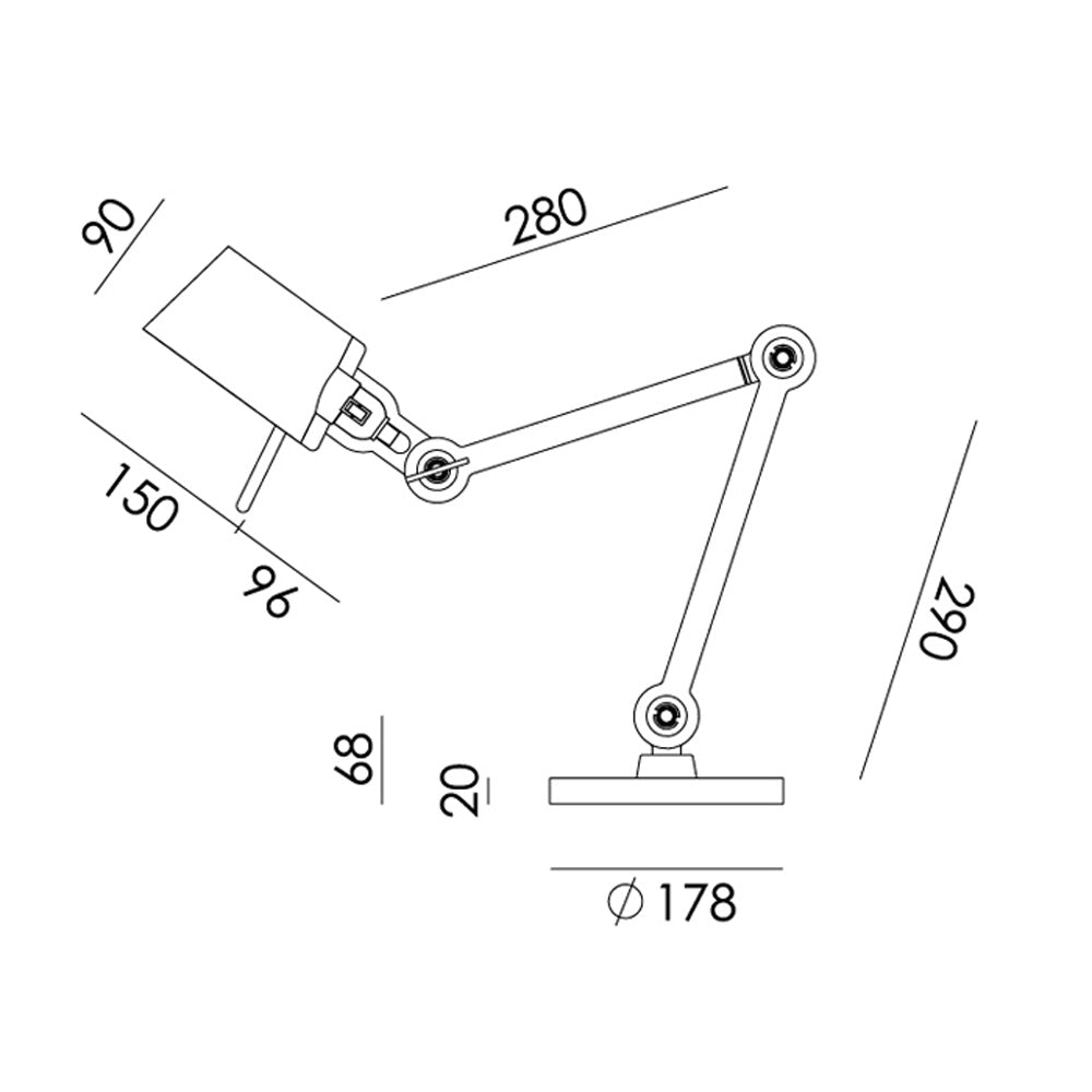 Tonone Bolt 2 arm bureaulamp - Special editie Adam Green