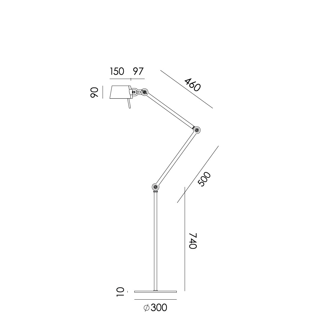 Tonone Bolt 2 arm vloerlamp - Special editie Adam Green