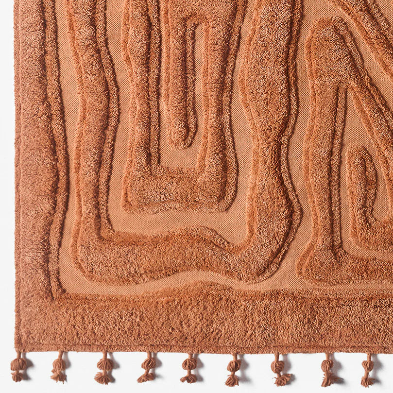 Dusty Deco Beaten Track rug adobe