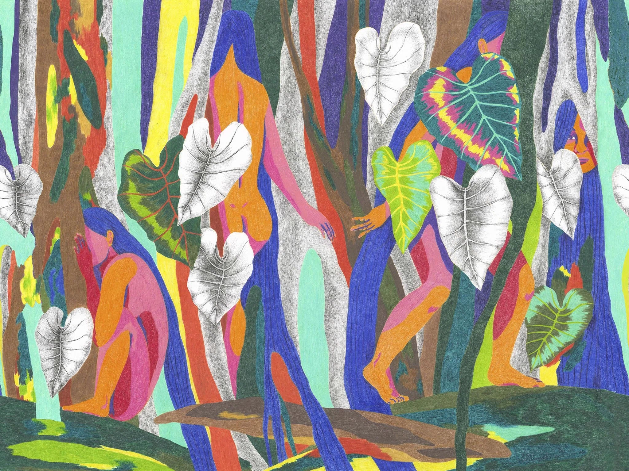 Pierre Frey behang Aruhine Tahiti - FP985001
