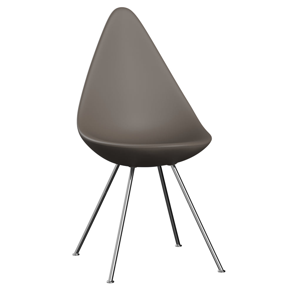 Fritz Hansen Drop chair deep clay , donkergrijs