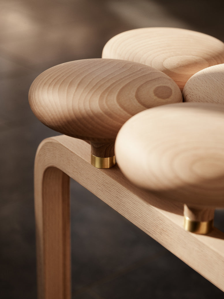 Fritz Hansen Utzon stool detail