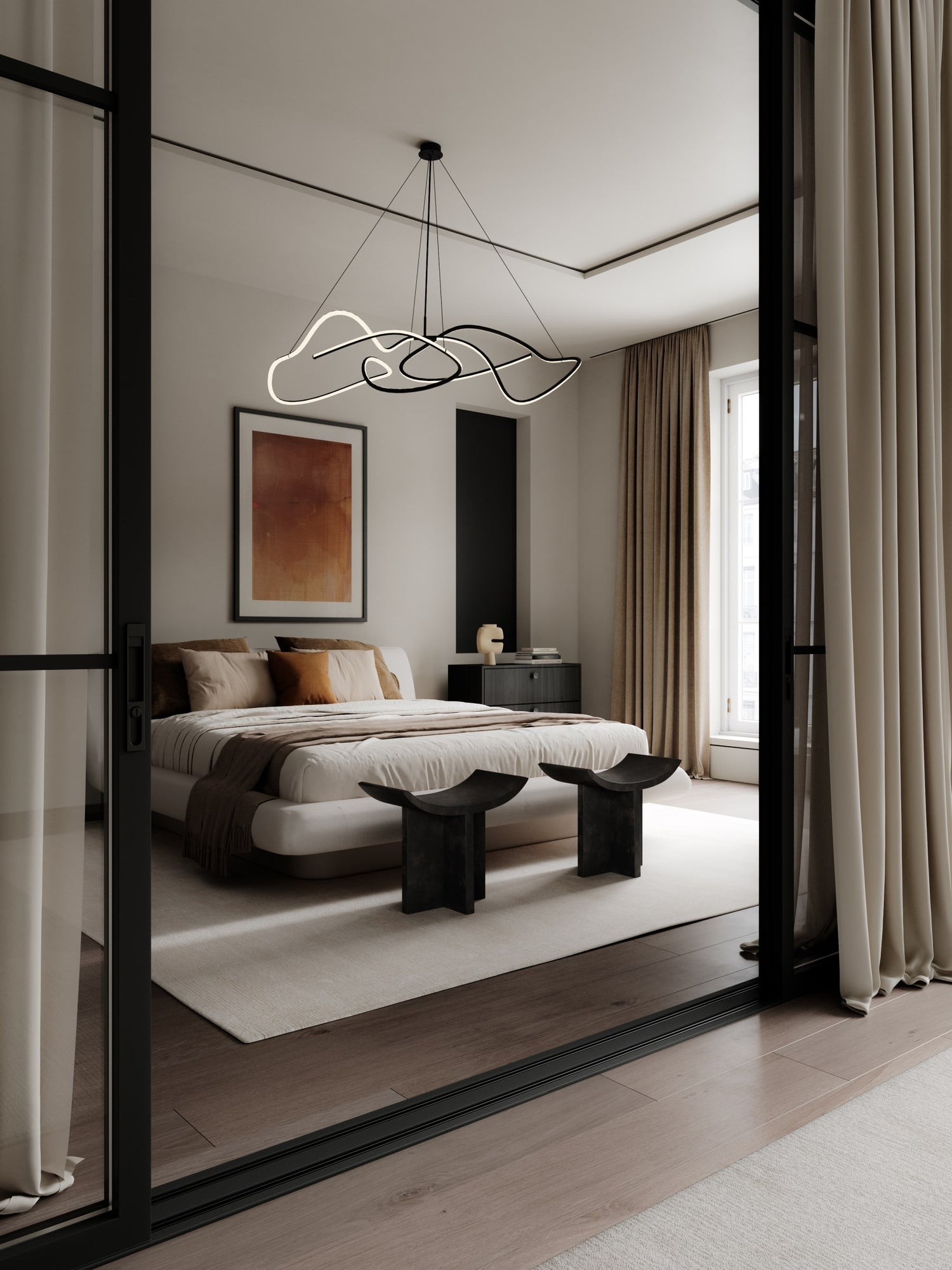 101 Copenhagen Ghost Chandelier Big - Burned Black