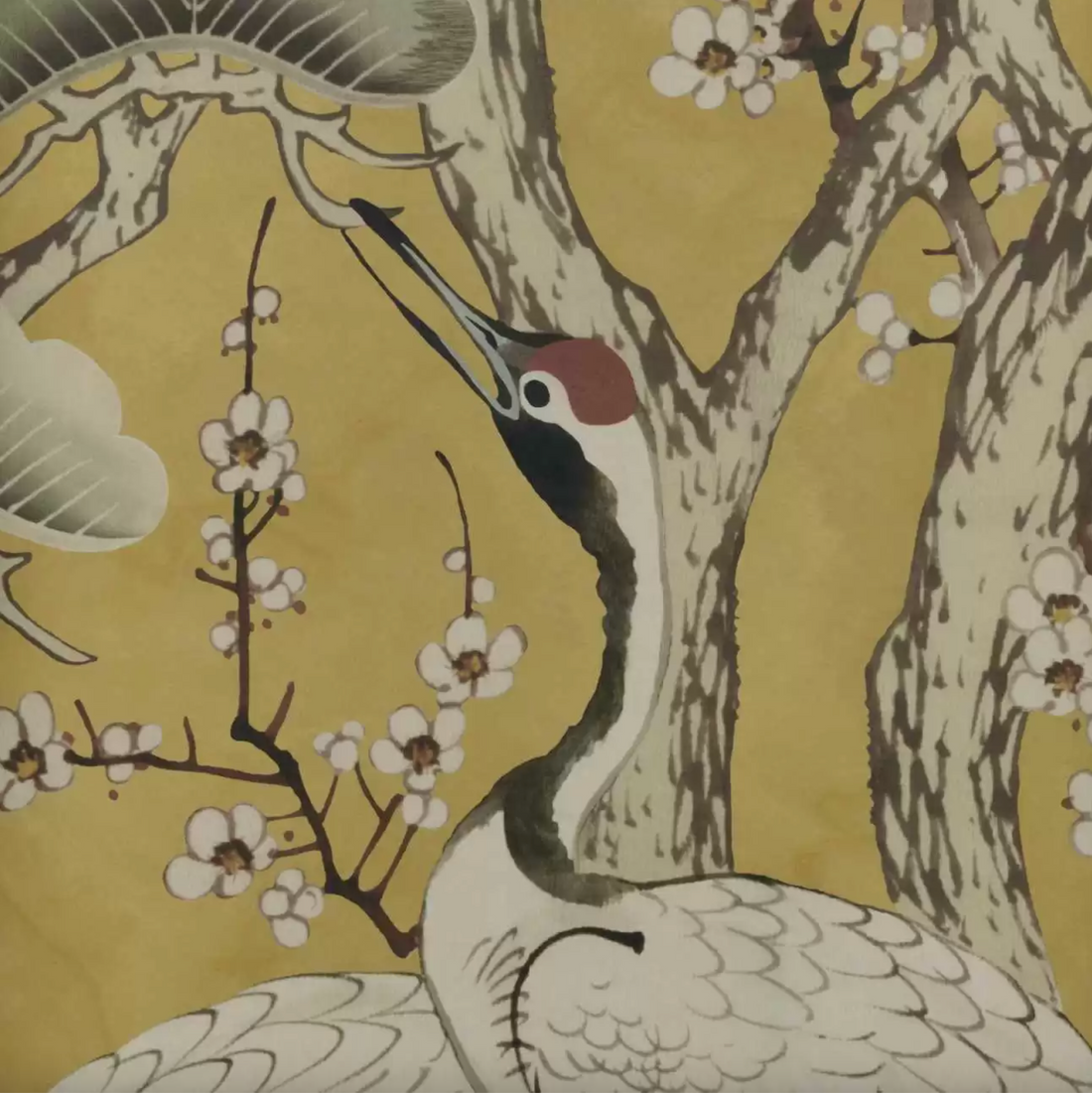 1838 Wallcoverings behang Kyoto Blossom - Golden Yellow Wall Mural 2311-174-02