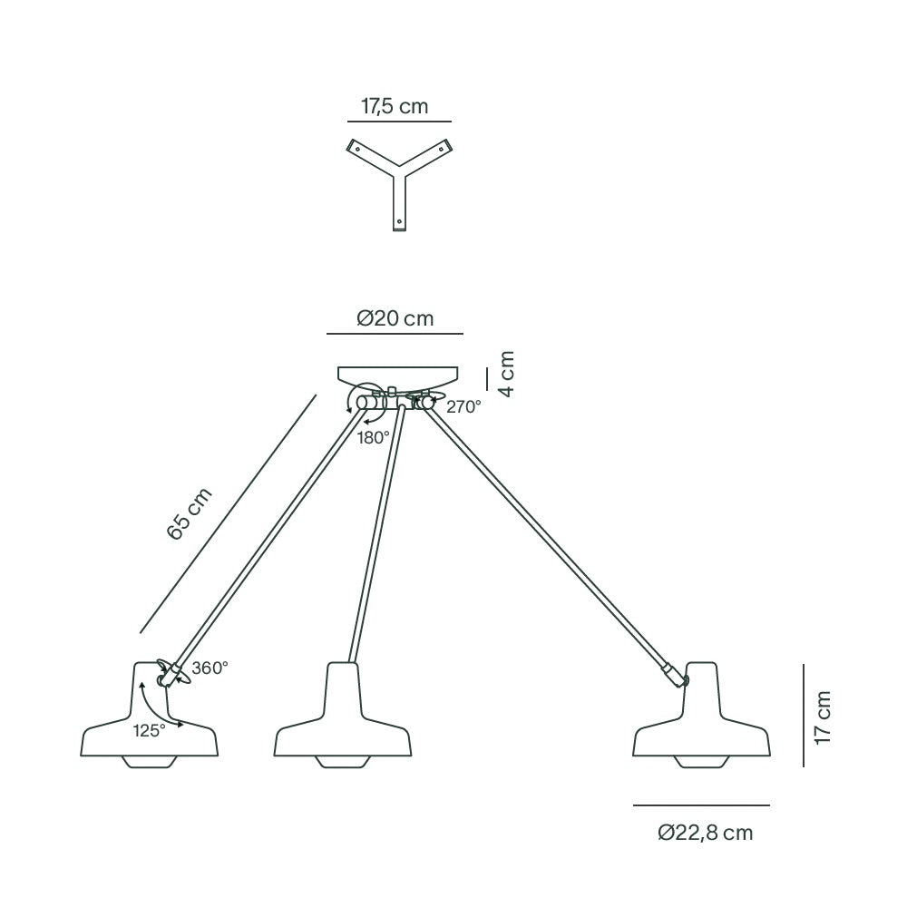 Grupa Arigato plafondlamp P3 AR-CP3w