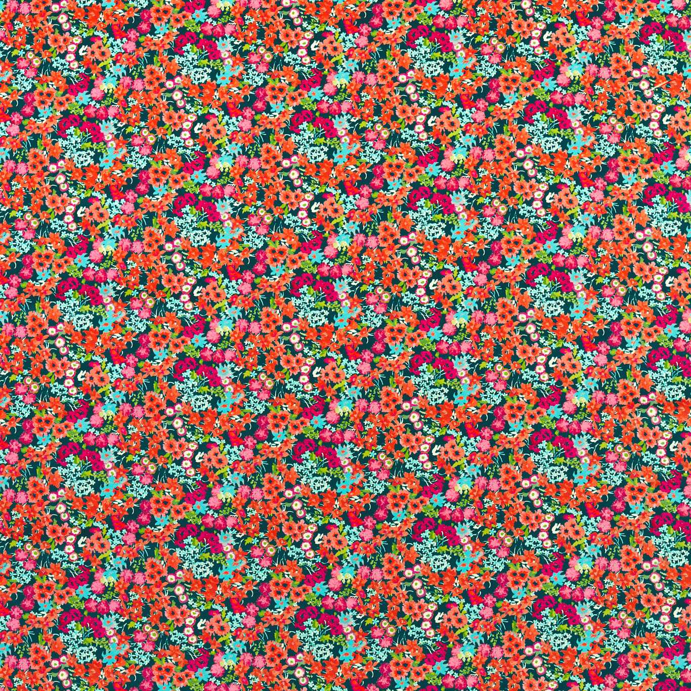 Harlequin stof Wildflower Meadow Carnelian/Aquamarine/Peridot 121184