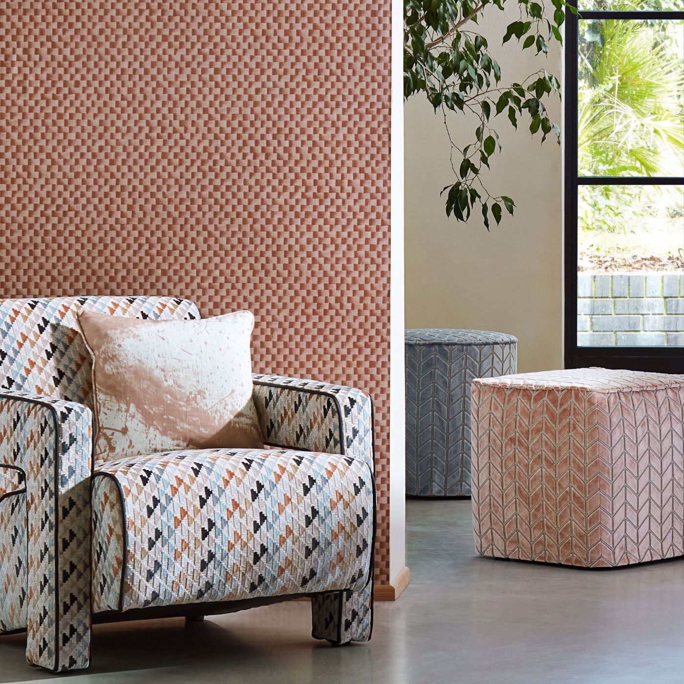 Harlequin behang Skiva linen 113090