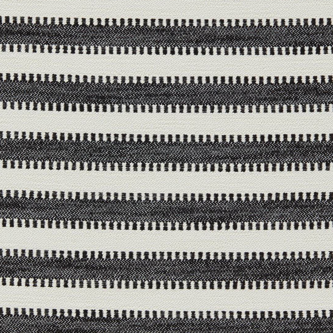 Harlequin indoor outdoor fabric Ocala Stripe - Black Earth/Chalk 134527