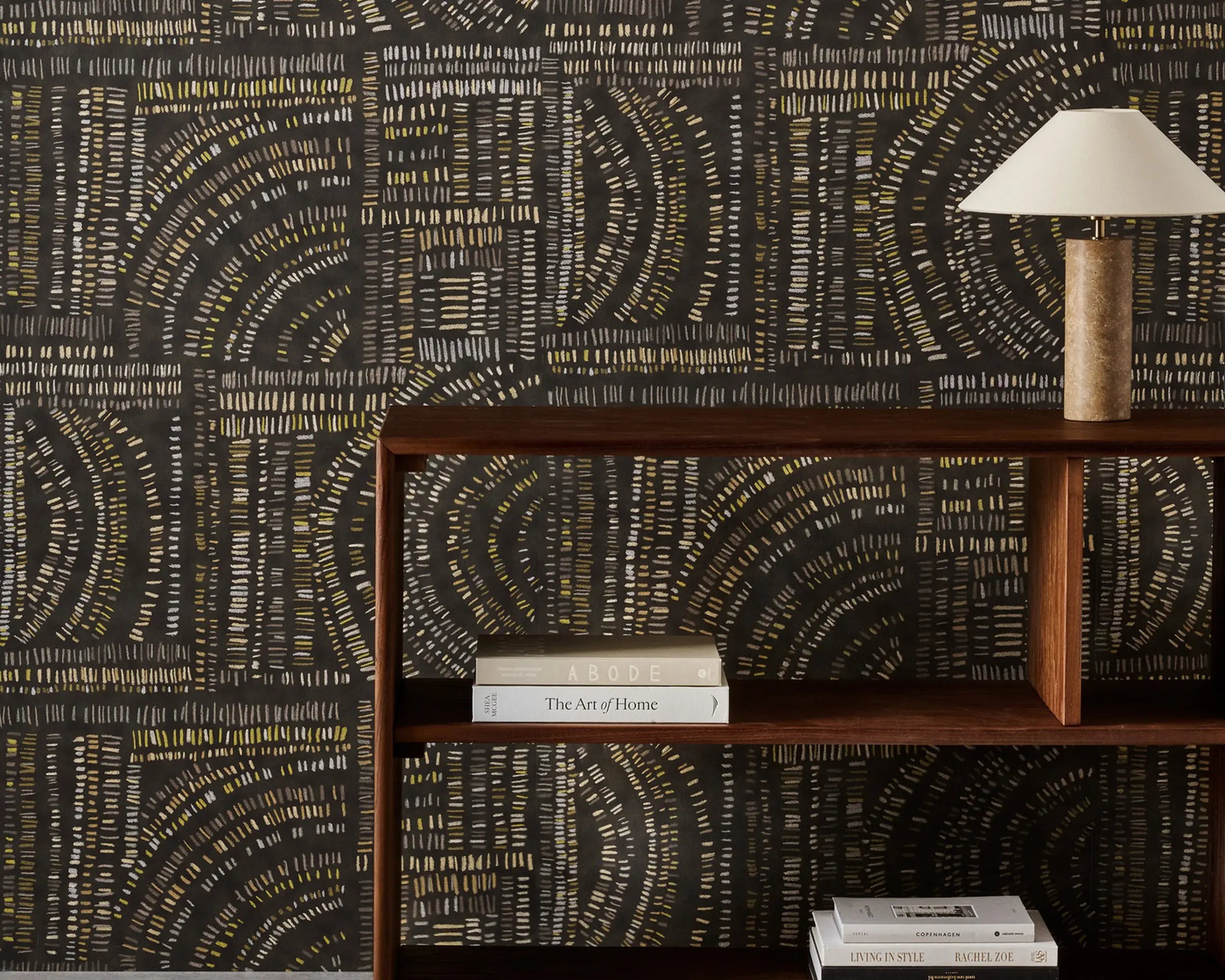 Harlequin behang Frescoes Charcoal/Chalk/Limestone HDMW113291