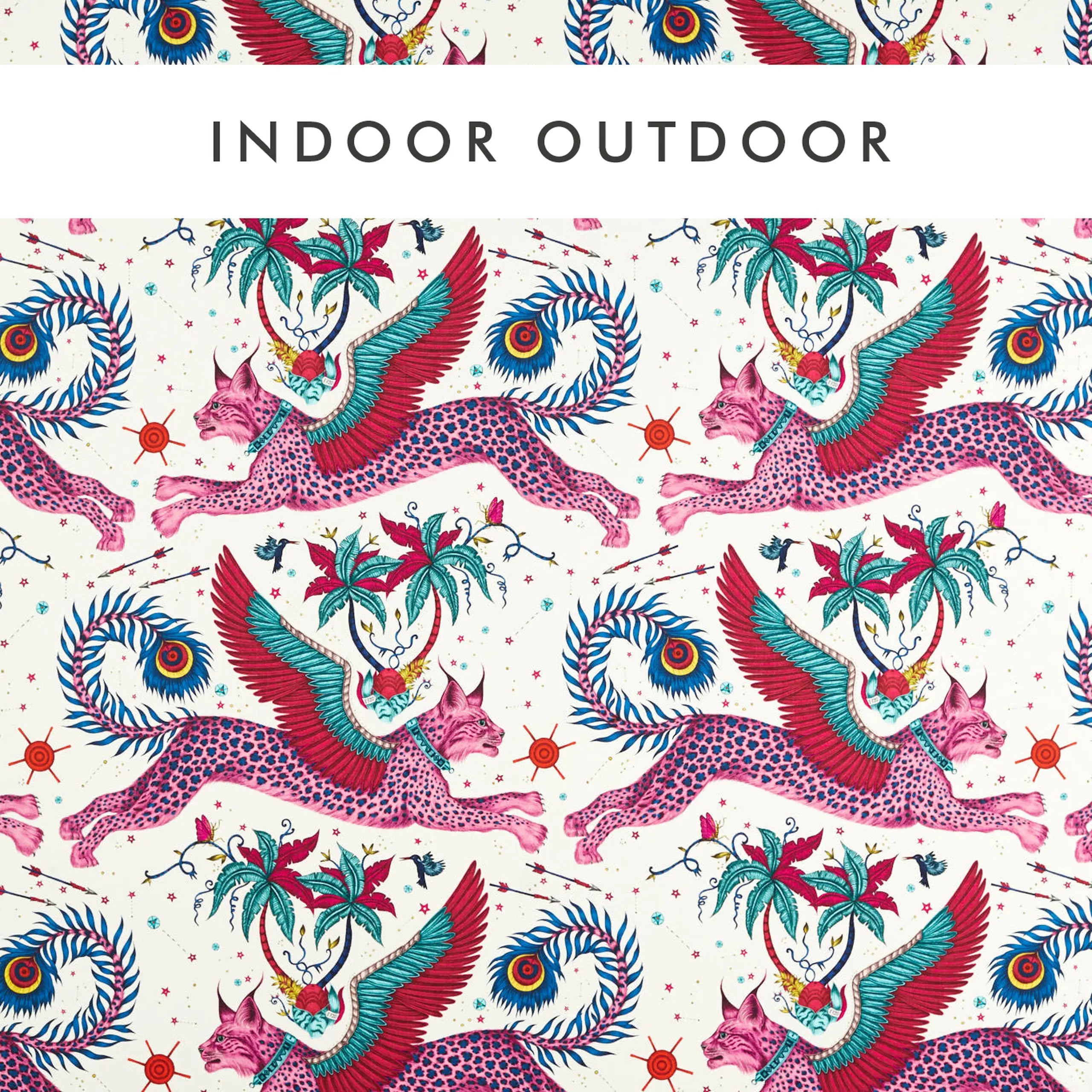 Harlequin in-outdoorstof Lynx Magenta CCF0868-02