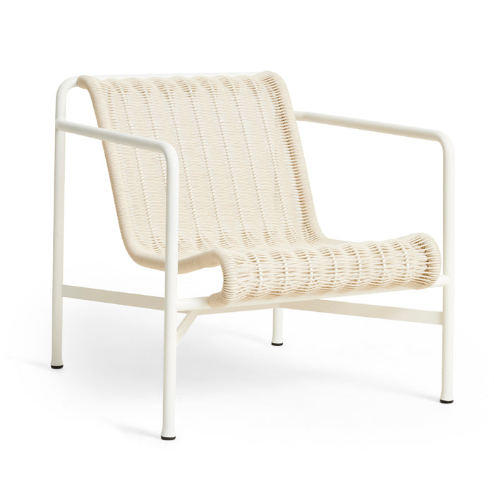 Hay Palissade Cord lounge chair laag in de kleur Cream White