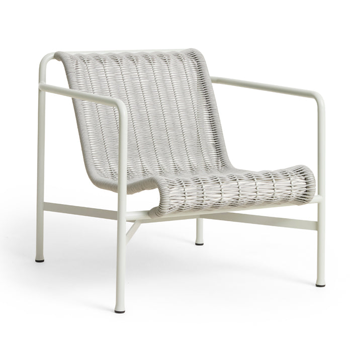 Hay Palissade Cord lounge chair laag in de kleur Sky Grey