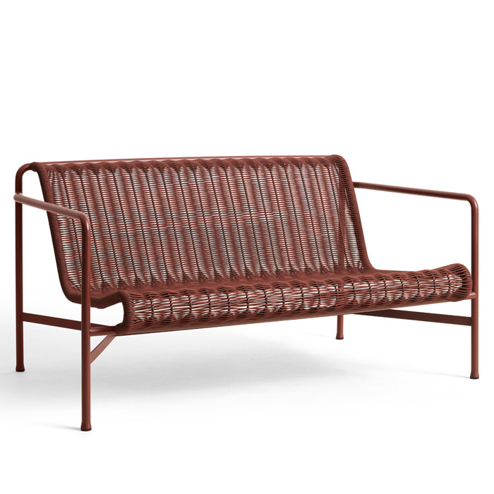 Hay Palissade Cord lounge bank in de kleur Iron Red