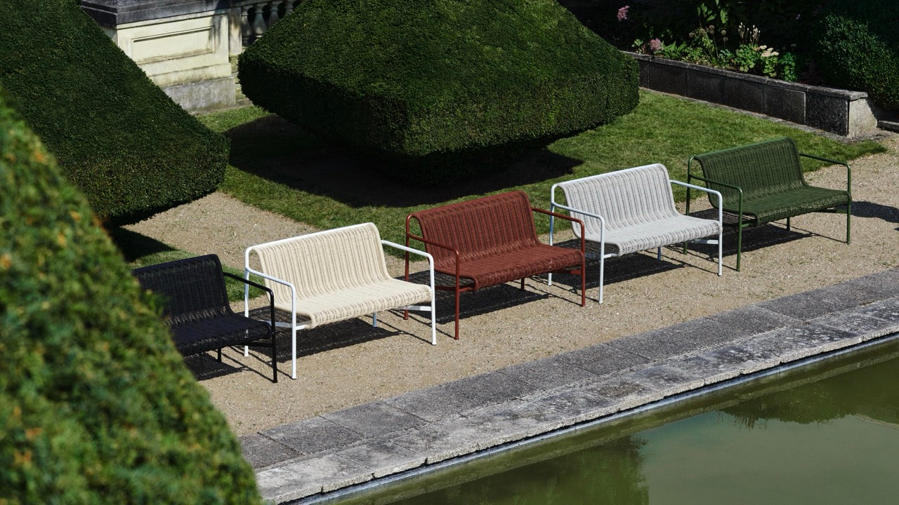 Hay Palissade Cord eetbank collectie outdoor kleuren