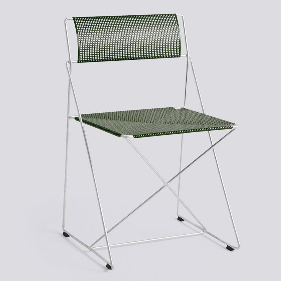 Hay X-Line chair Autumn Green gepoedercoate zitting en thermisch verzinkt stalen onderstel