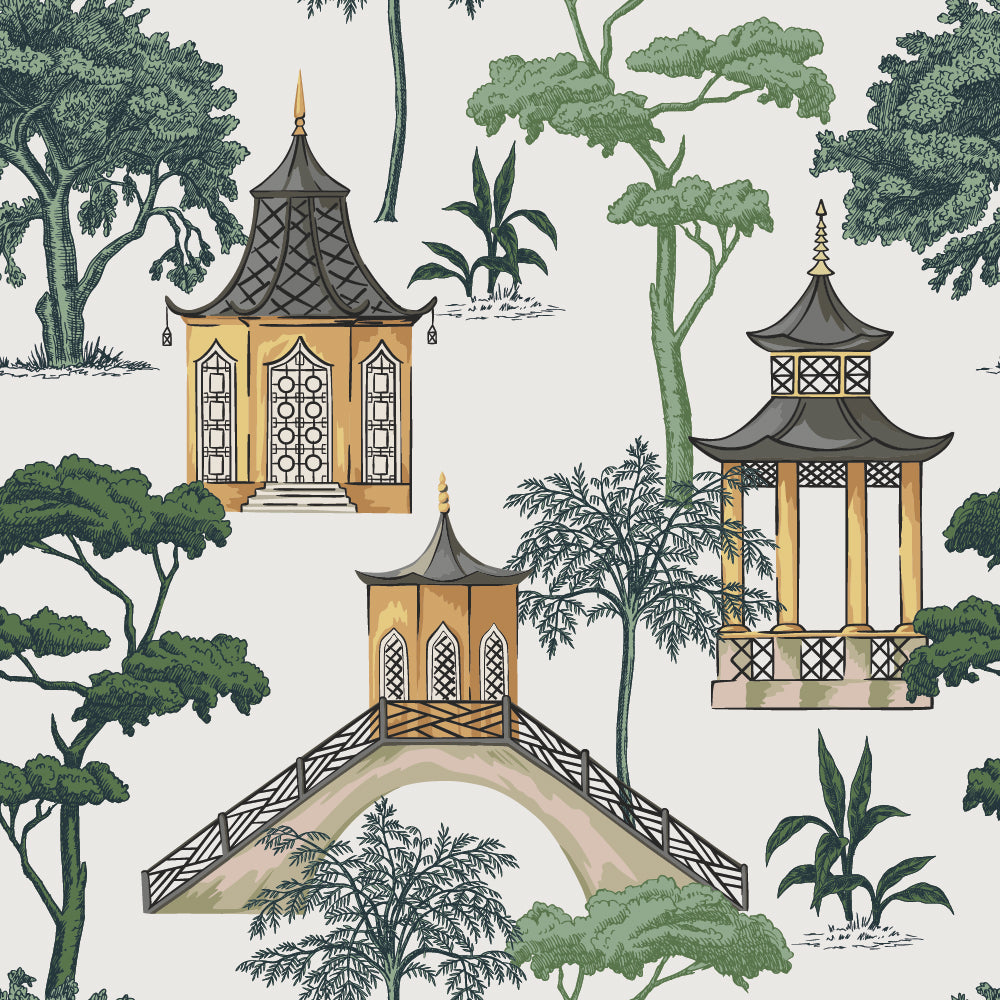 Ivy House behang Pagoda Off White IHW0039