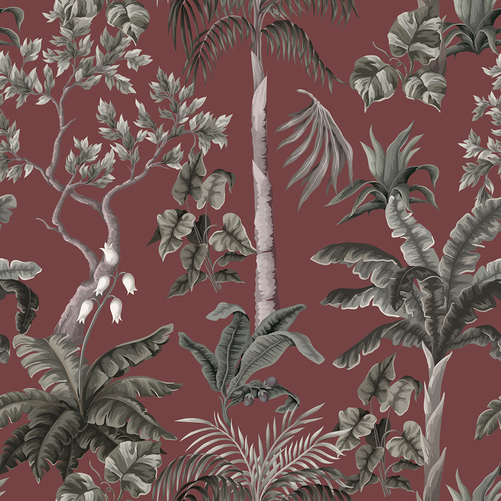 Ivy House behang Palm Woods Cherry IHW0068