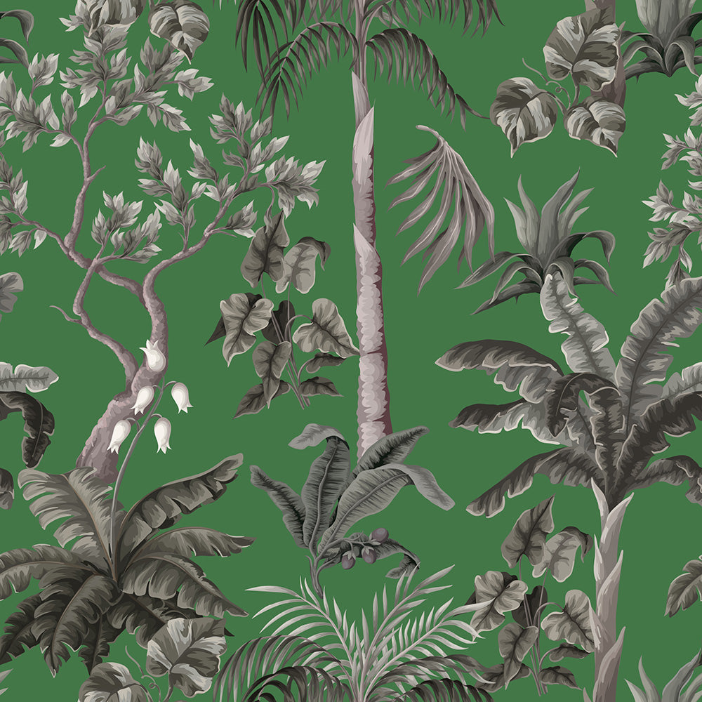 Ivy House behang Palm Woods Green IHW0069
