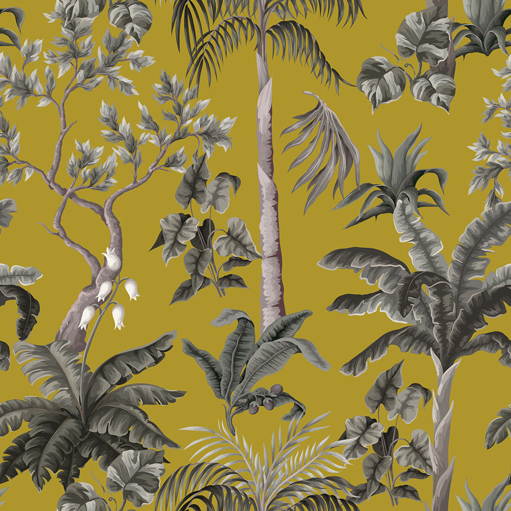 Ivy House behang Palm Woods Ochre IHW0070