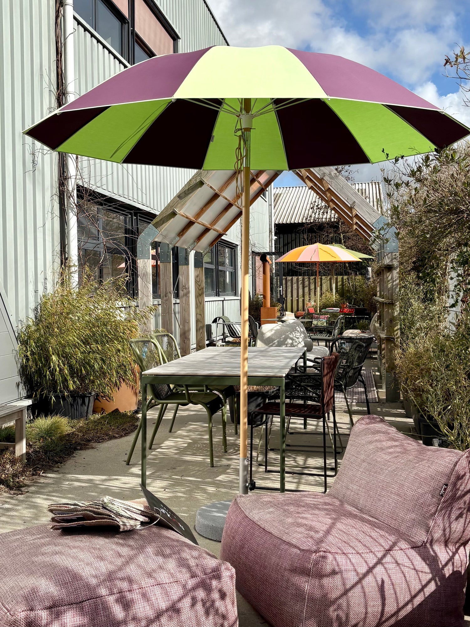 Weishäupl Pagoda parasol streep