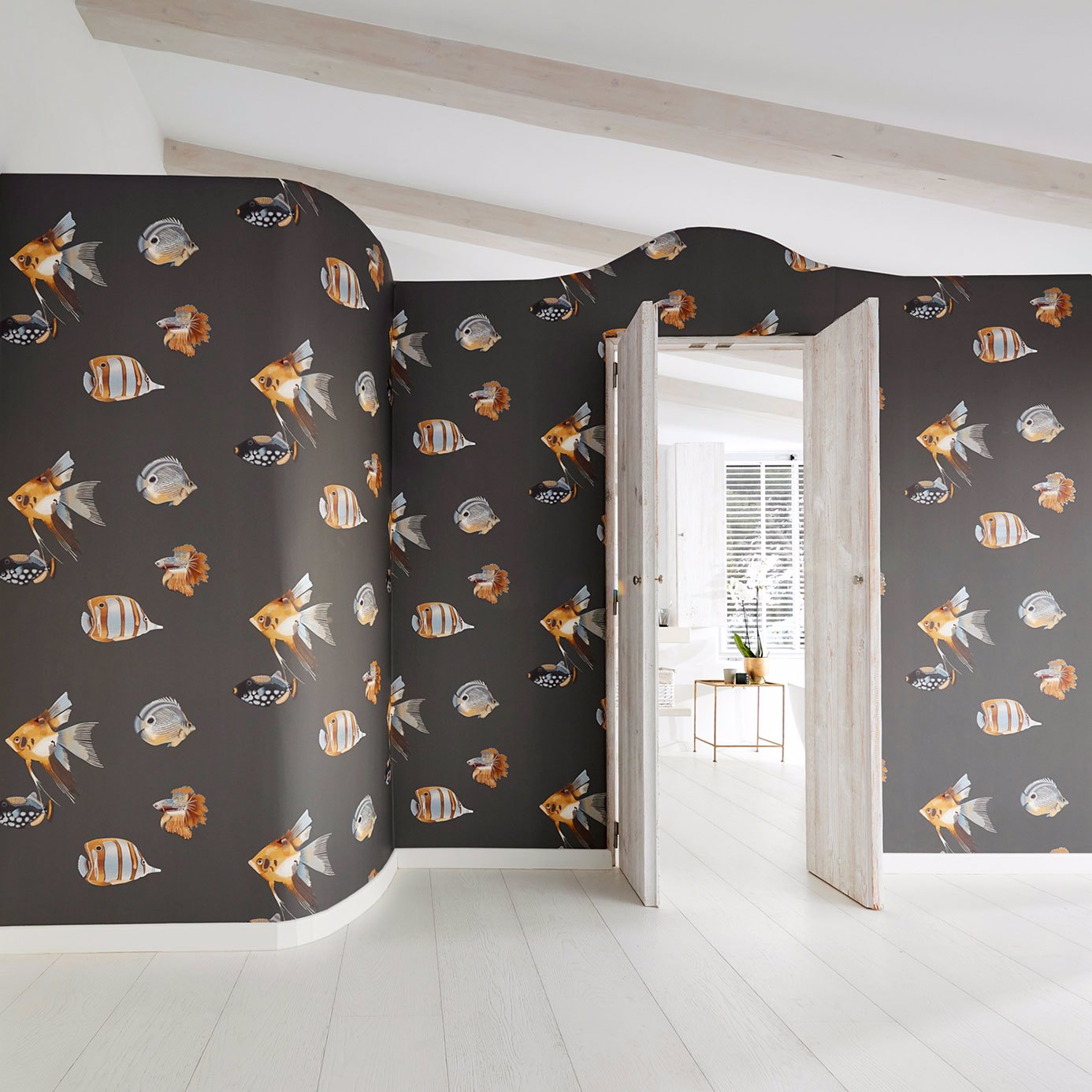 Harlequin behang Kamanu Amber/Slate 111648