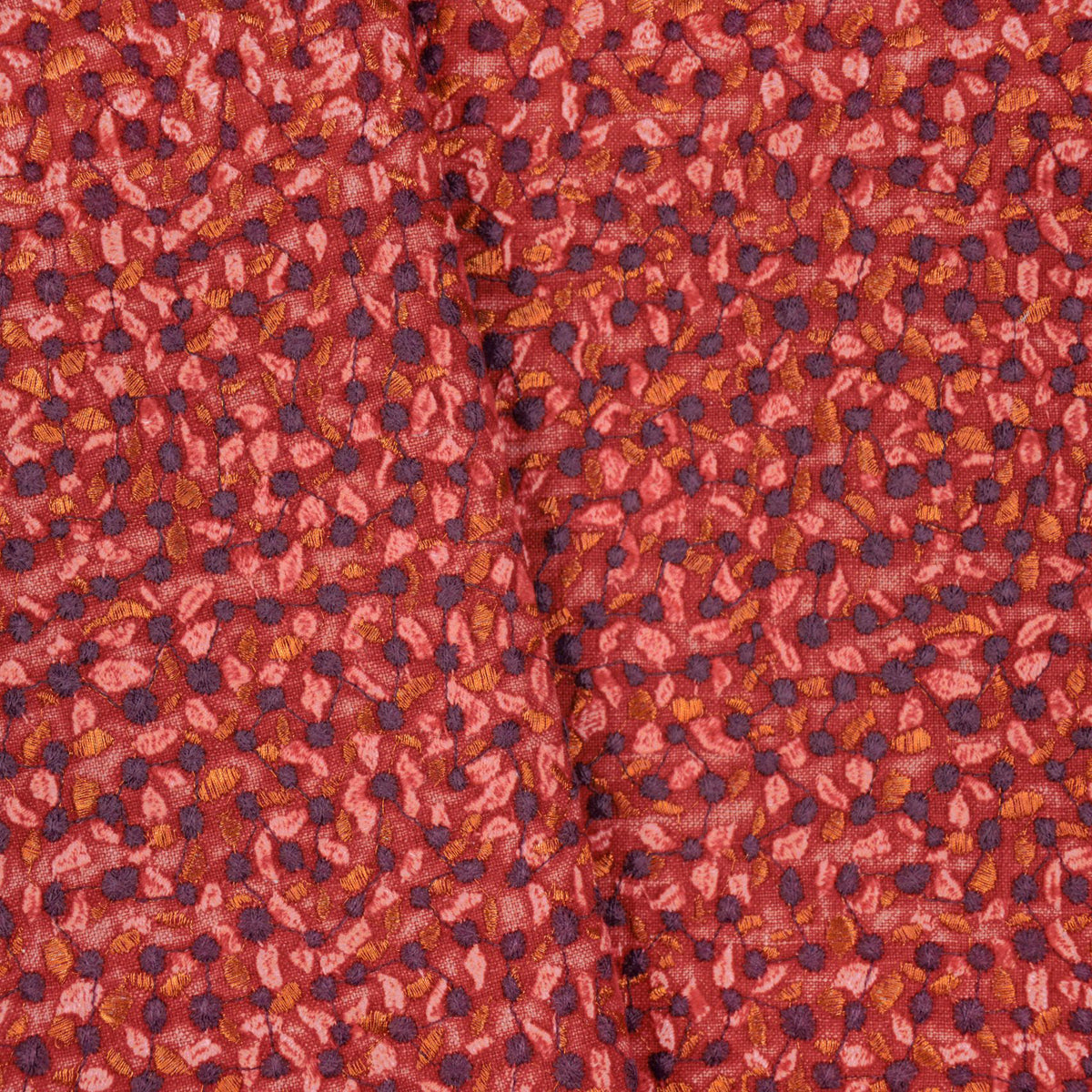 Karin Sajo stof Casa Vicens KS 208 - Rouge Grenade