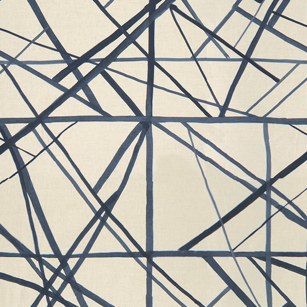 Kelly Wearstler stof Channels Periwinkle/Oat