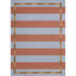 Layered Bamboo stripe Zen Blue wool vloerkleed