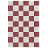 Layered Chess Burgundy wool vloerkleed