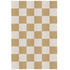 Layered Chess Harvest Yellow wool vloerkleed