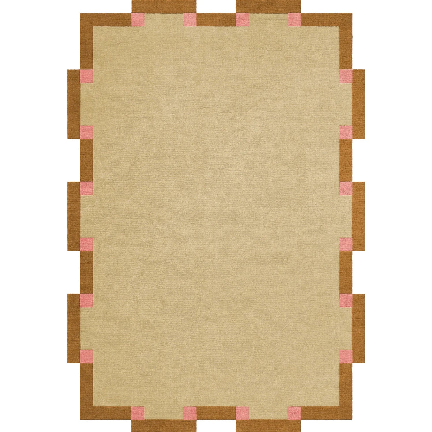 Layered Teklan Fregio Butter Blossom wool vloerkleed