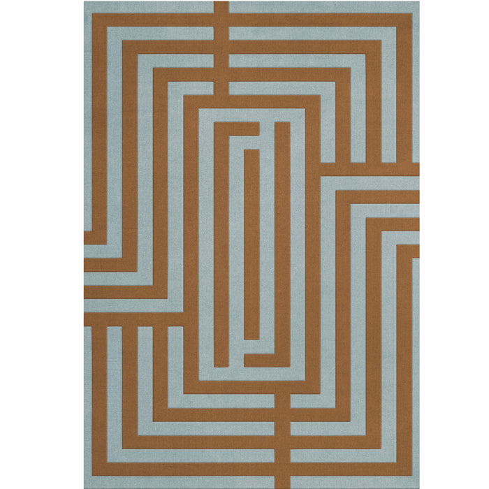 Layered Letters Teal Umber vloerkleed