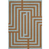 Layered Letters Teal Umber vloerkleed