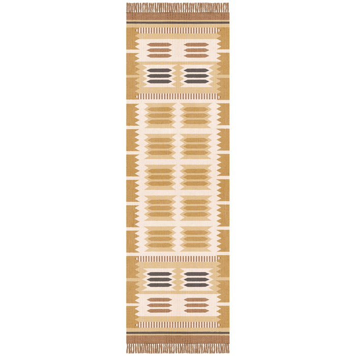 Layered Röllakan wool runner Hilma Marigold