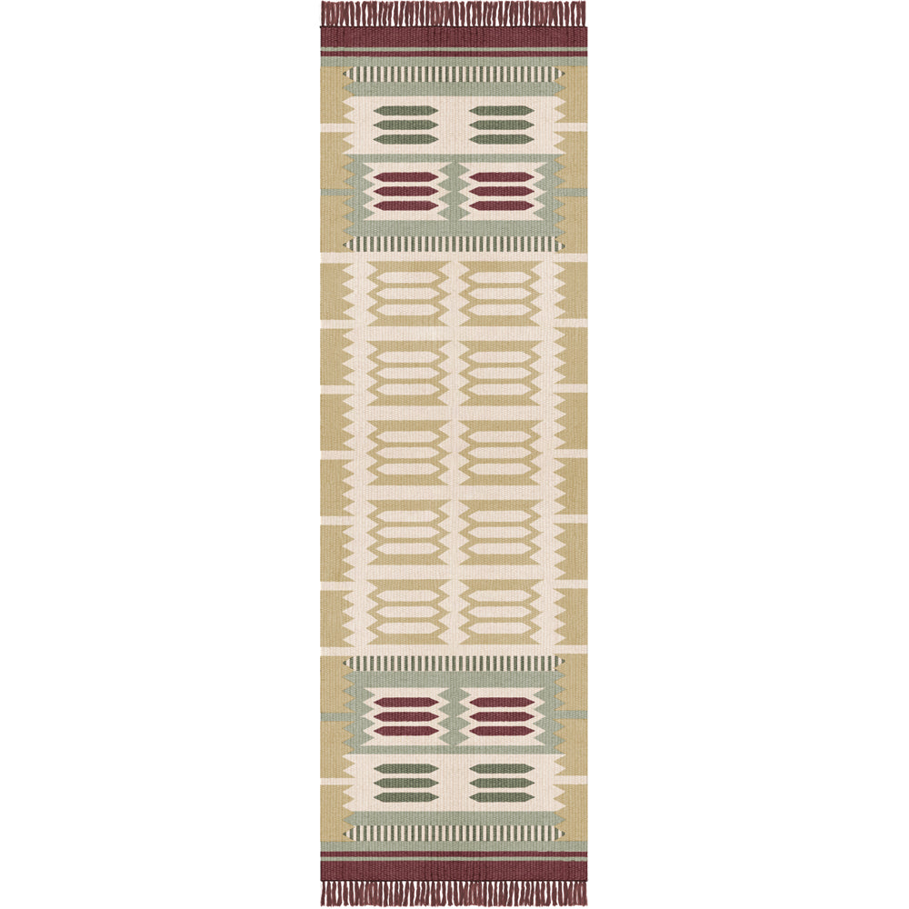 Layered Röllakan Hilma Primrose wool runner