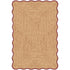 Layered Scallop Burgundy Jute vloerkleed