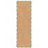 Layered Röllakan Scallop Misty Blue Jute runner