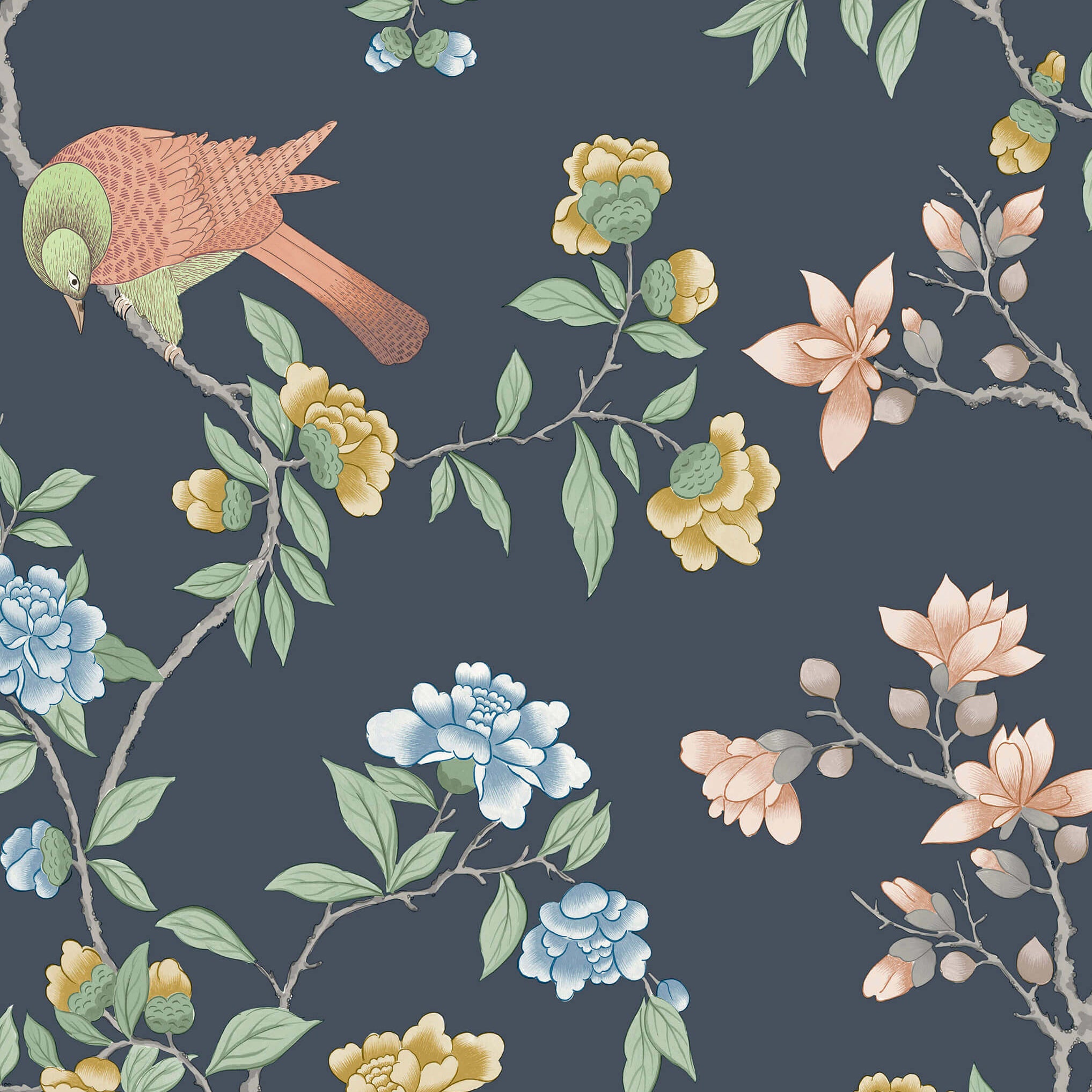 Little Greene Behang Aderyn - Hicks&