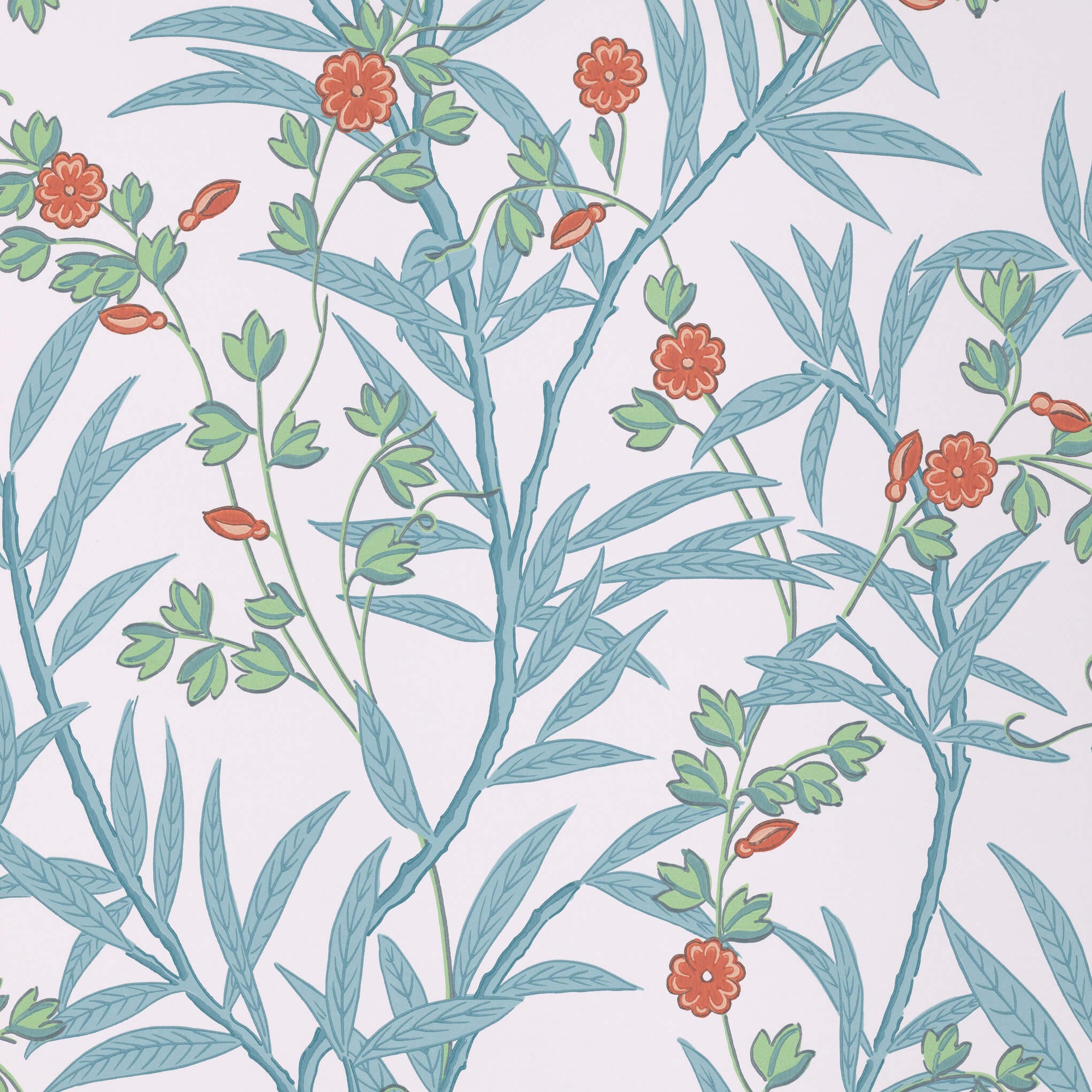 Little Greene Behang Bamboo Floral - Heat