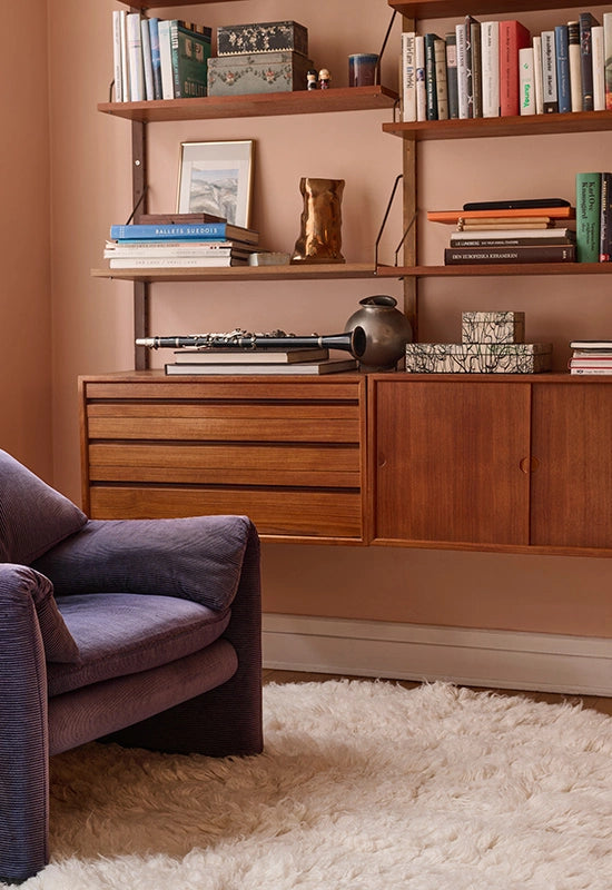 Layered Residue Shaggy vloerkleed bone white