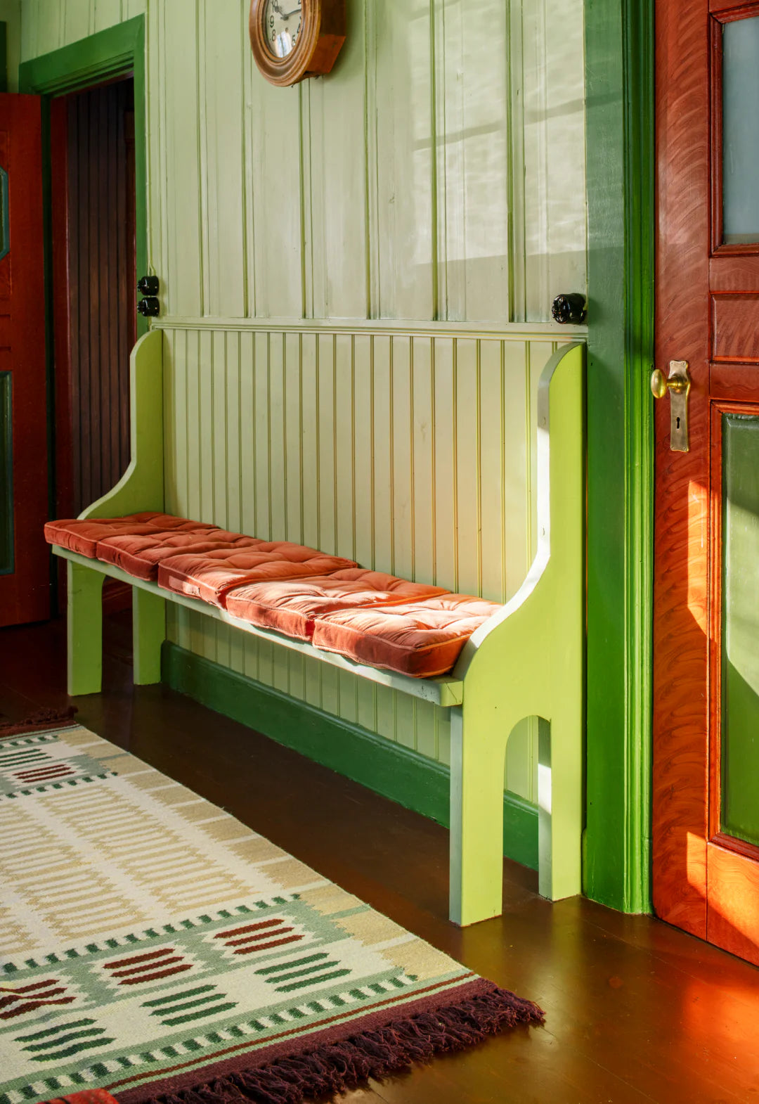 Layered Röllakan Hilma Primrose wool runner