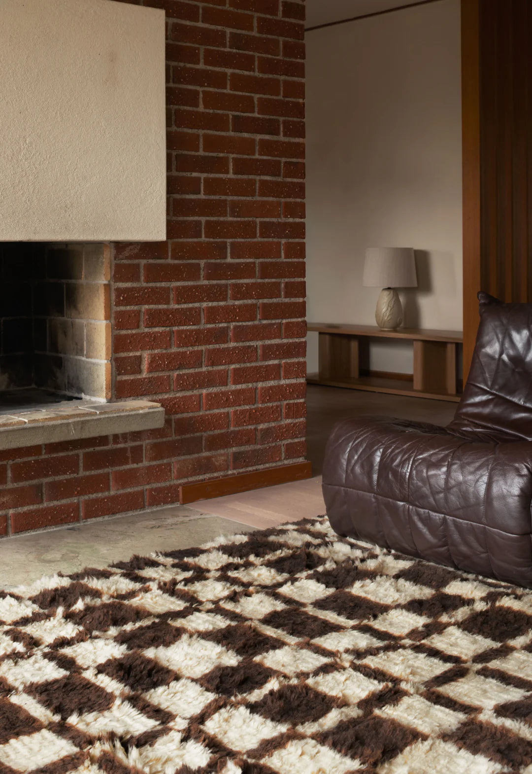 Layered Evelina Kroon Rya Wool vloerkleed Chestnut sfeerafbeelding