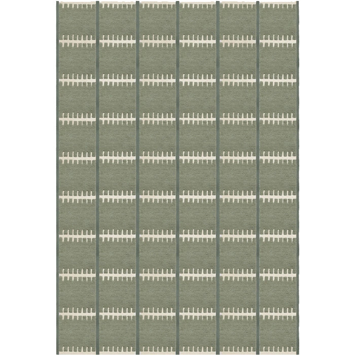 Layered Lilly wollen vloerkleed Green