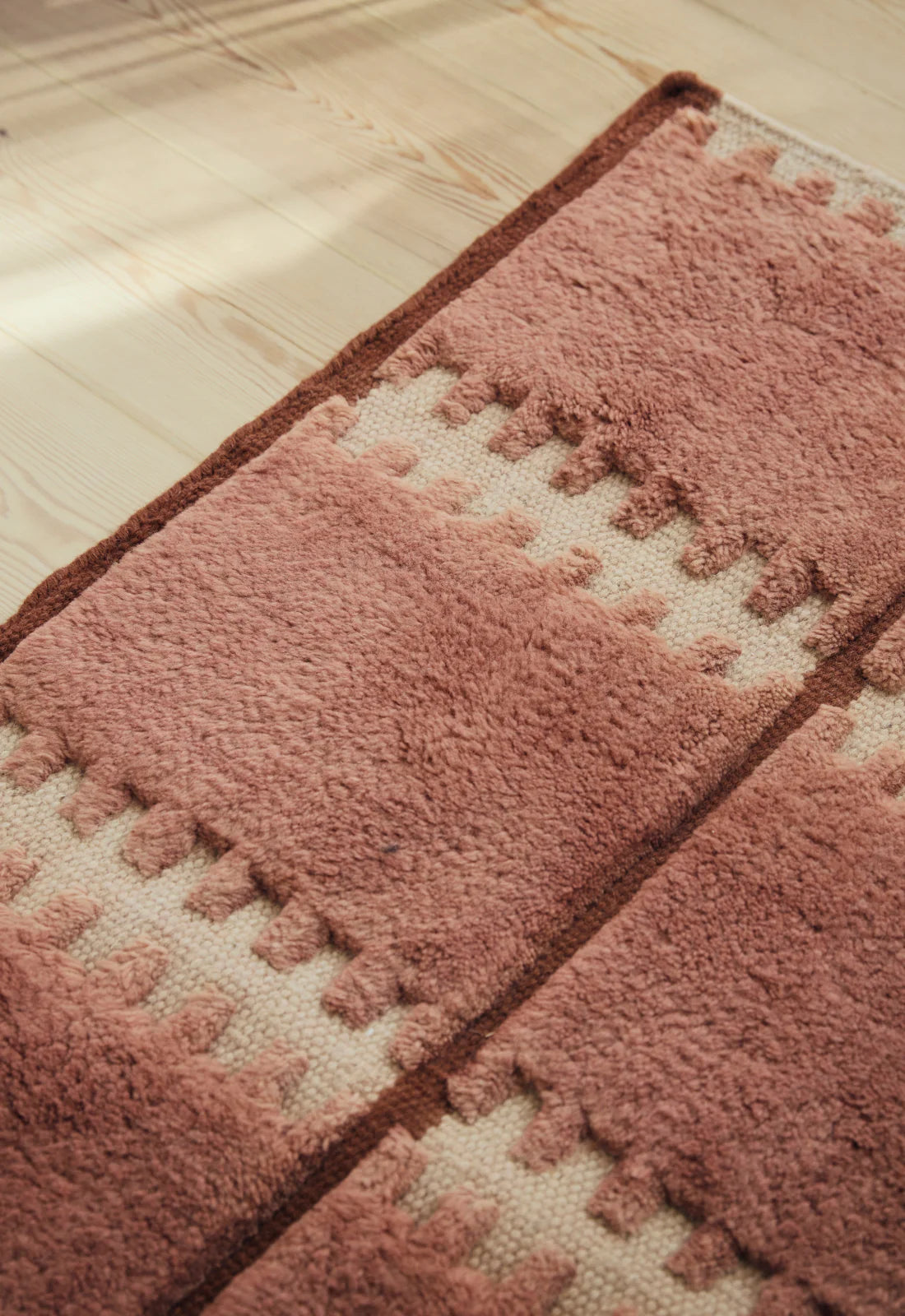 Layered Lilly wollen vloerkleed - Rust