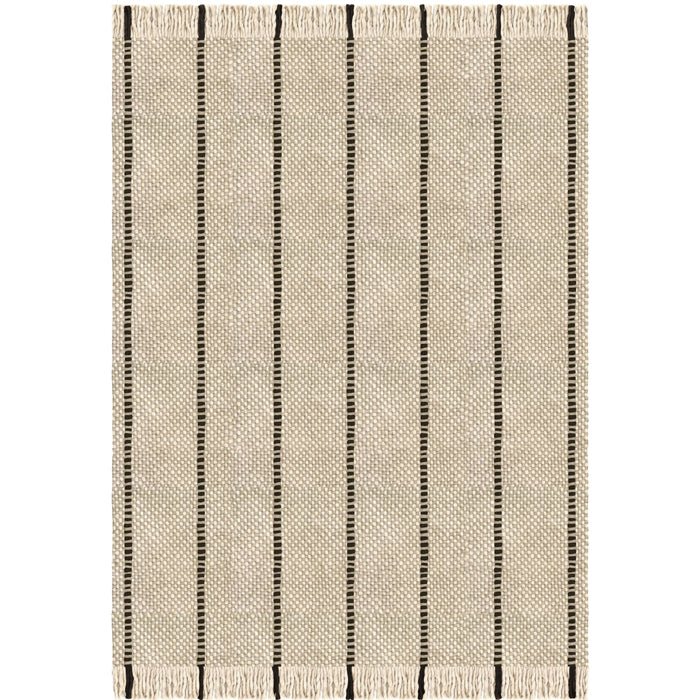 Layered Massproductions Cord Wool Rug Black & White