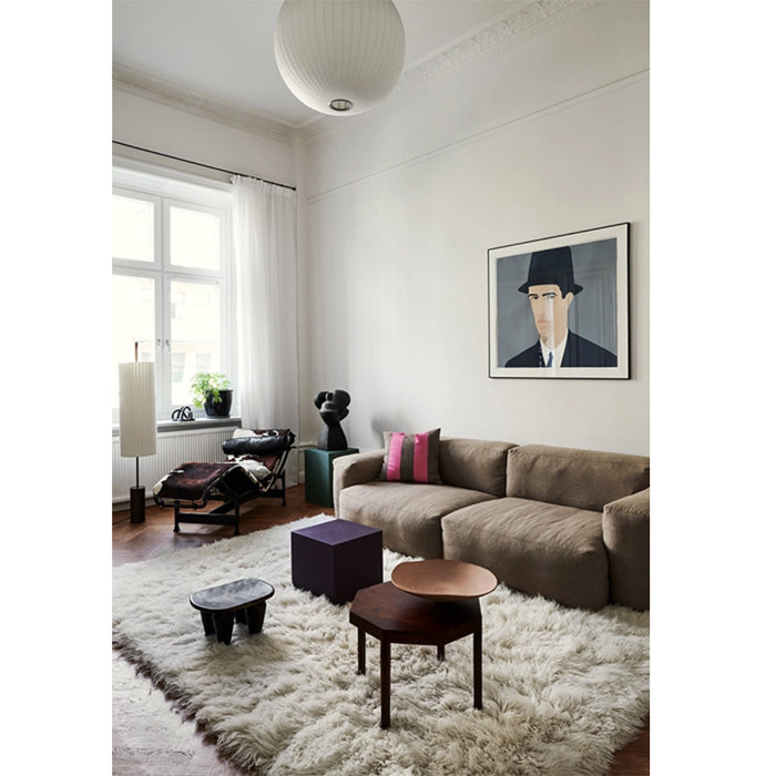 Layered Shaggy Rug Bone White vloerkleed - hoogpolig vloerkleed