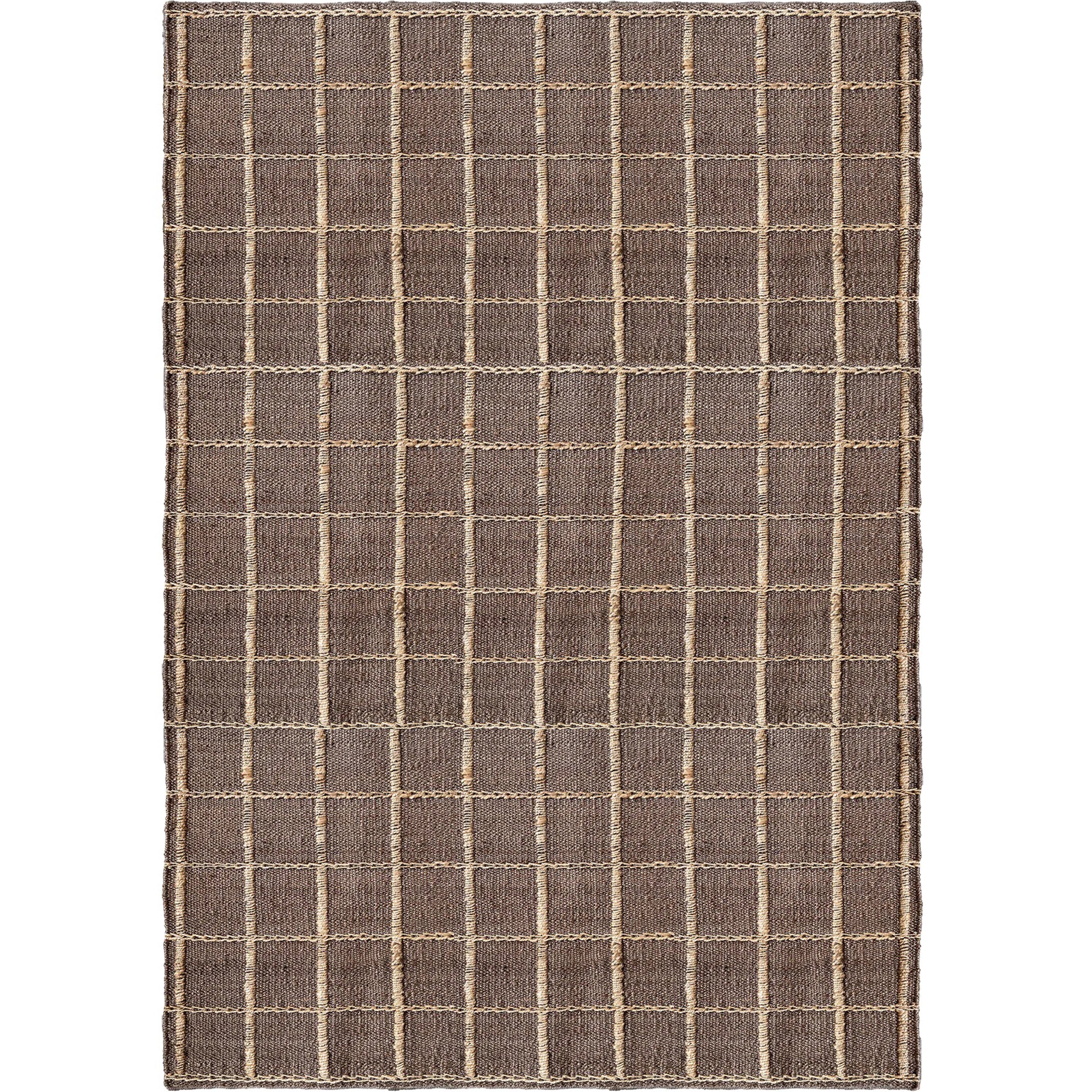 Layered Strata Jute rug Brown