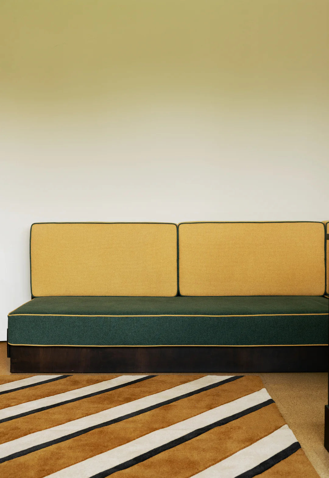 Layered Teklan Diagonal Sand wool vloerkleed