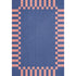 Layered Teklan Frame wool vloerkleed Cobalt Salmon