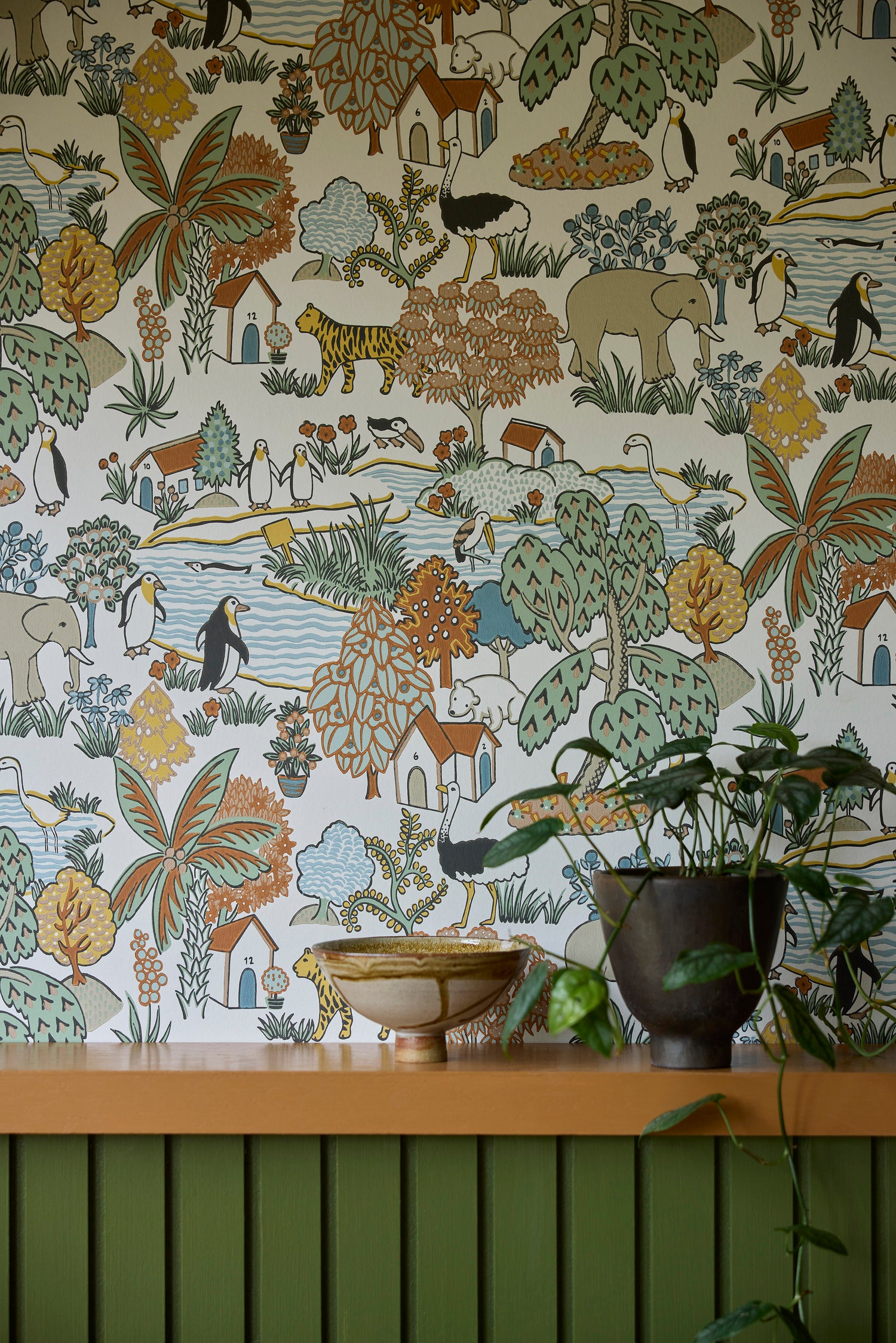Little Greene Animal Kingdom behang sfeerafbeelding